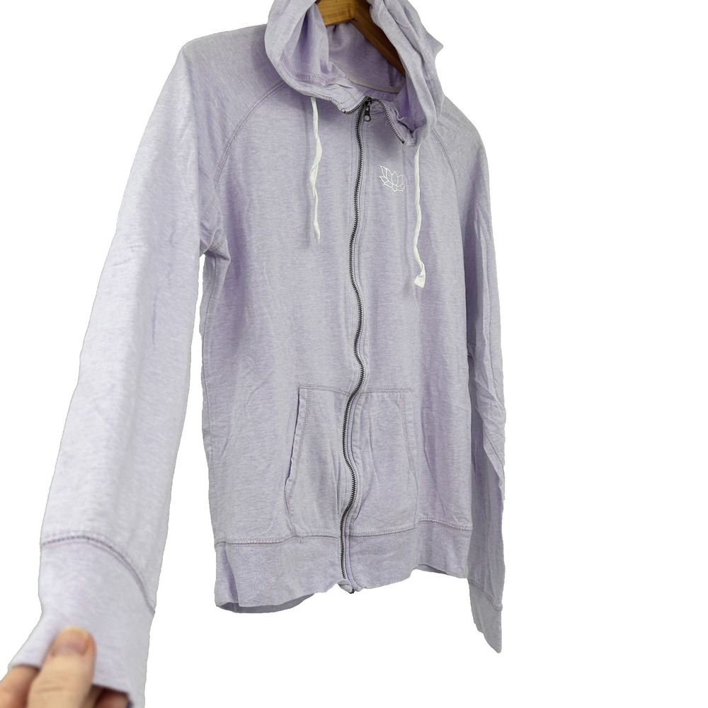 Earth Yoga Organic Cotton Bamboo Full Zip Hoodie Womens XL Granola Sustainable